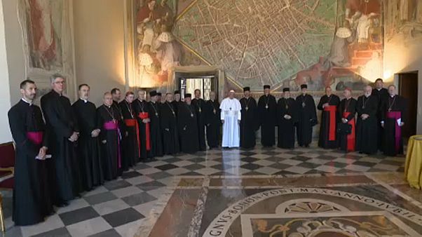 Papst empfängt ukrainische Kirchenvertreter Papst empfängt ukrainische Kirchenvertreter