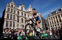 Le Français Romain Bardet, lors de la présentation de son équipe AG2r La Mondiale, à Bruxelles le 4 juillet 2019