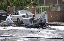 Explosión en Reyhanli, ciudad turca en la provincia de Hatay cerca de la frontera con Siria, Turquía, 5 de julio de 2019.