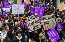 A November 24, 2018, demonstration against sexual and sexist violence in Paris, France A November 24, 2018, demonstration against sexual and sexist violence in Paris, France