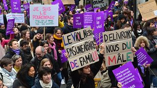 A November 24, 2018, demonstration against sexual and sexist violence in Paris, France