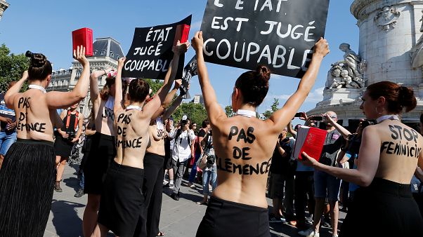 Protestos em Paris contra feminicídios Protestos em Paris contra feminicídios
