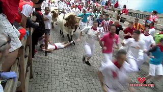 Largada de touros em Pamplona faz feridos