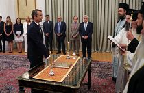 Yunanistan'ın yeni Başbakanı Kiriakos Miçotakis Cumhurbaşkanlığı Sarayı'nda yemin etti