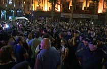 Два митинга в центре Тбилиси