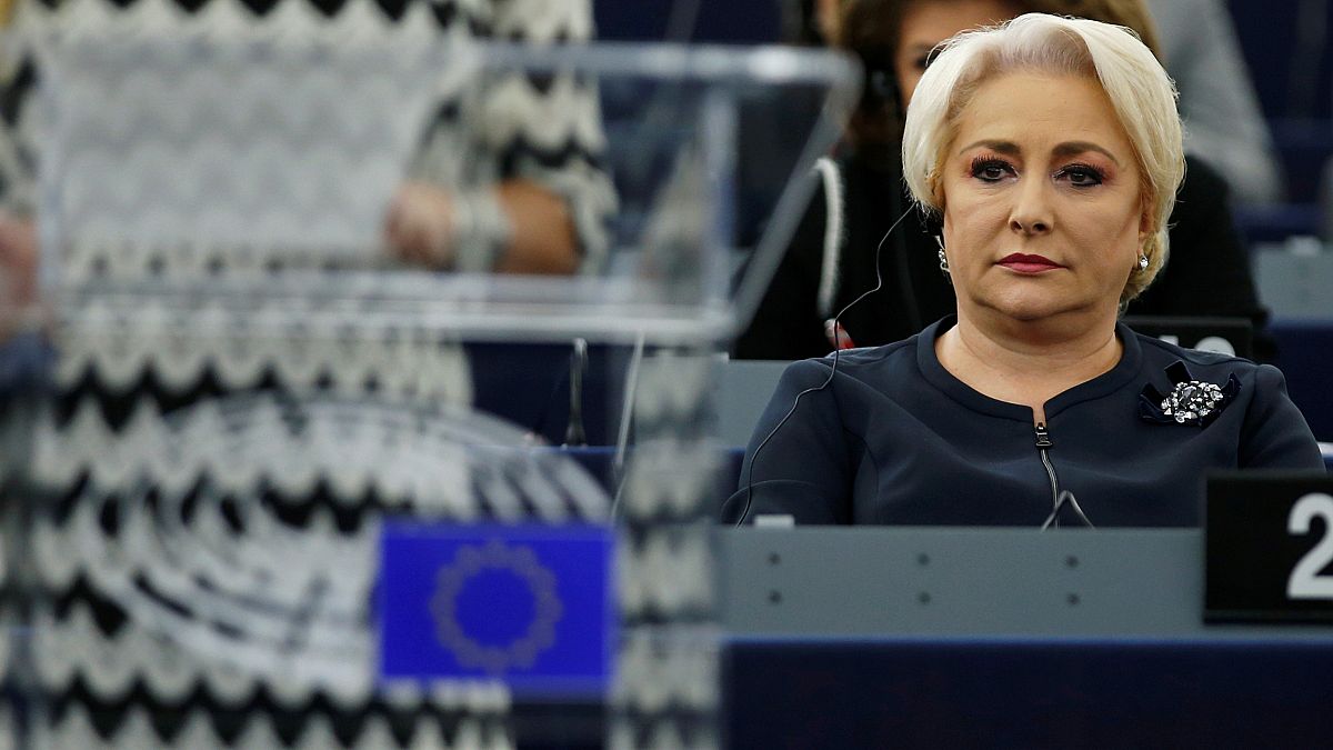 FILE PHOTO: Romanian Prime Minister Viorica Dancila attends a debate on the rule of law in Romania at the European Parliament in Strasbourg, France, October 3, 2018