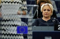 FILE PHOTO: Romanian Prime Minister Viorica Dancila attends a debate on the rule of law in Romania at the European Parliament in Strasbourg, France, October 3, 2018