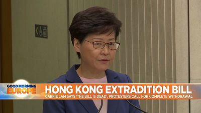 Hong Kong's Carrie Lam says controversial extradition bill is 'dead' 