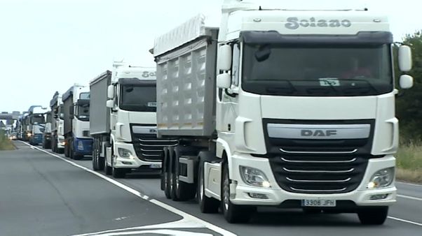 Los transportistas españoles del carbón protestan por los efectos de la transición energética Los transportistas españoles del carbón protestan por los efectos de la transición energética