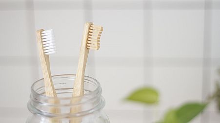 Bamboo Toothbrushes in a Jar
