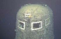 A Komszomolec tengeralattjáró maradványai 1658 m-es mélységben