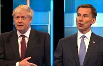 Die Kandidaten Boris Johnson (l.) und Jeremy Hunt (r.)