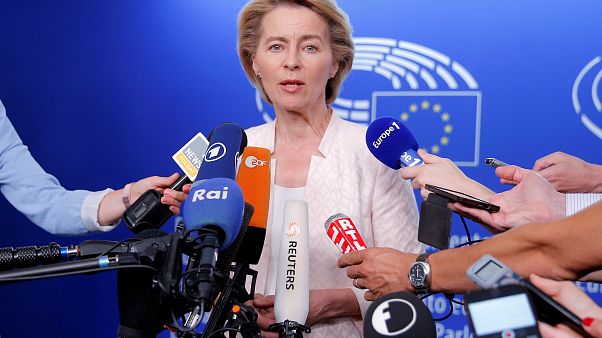 Von der Leyen wirbt im EU-Parlament um Unterstützung Von der Leyen wirbt im EU-Parlament um Unterstützung