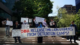 Kanada'da Çin'in Uygur politikalarına protesto gösterisi 