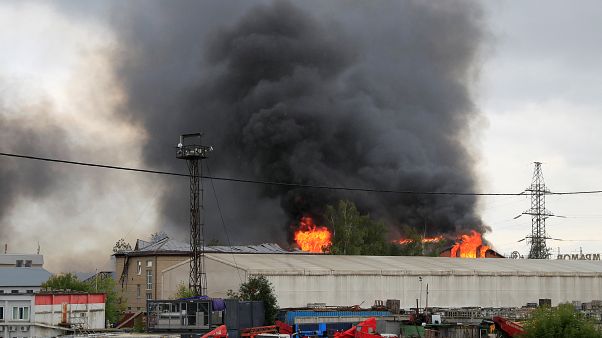 Incêndio numa central elétrica na Rússia Incêndio numa central elétrica na Rússia