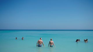 Turistas en Varadero, Cuba 