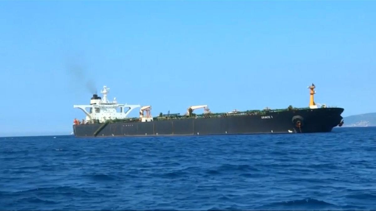 La petroliera iraniana Grace 1 al largo di Gibilterra. 