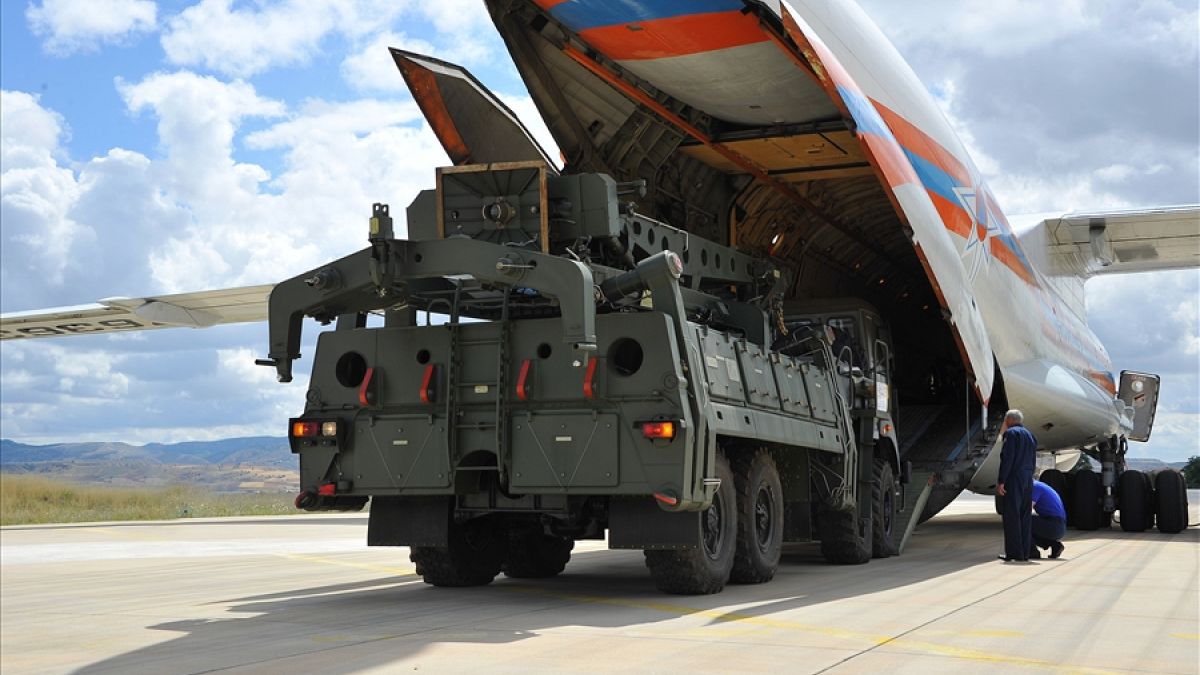 Turkey receives delivery of the first part of a Russian-made missile defence system. 