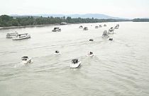 Dia de memorial no rio Danúbio