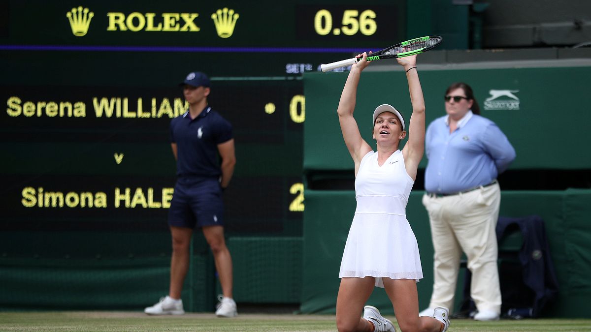 Wimbledon Tenis Turnuvası: Serena Williams'ı finalde 2-0 yenen Rumen Simona Halep şampiyon oldu