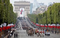 The military parade on the Champs Elysees in Paris is a big Bastille Day event