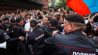 Более 25 человек задержаны при разгоне акции протеста у Мосгоризбиркома