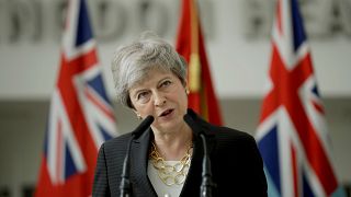 رئيسة وزراء بريطانيا تيريزا ماي في لندن يوم 8 يوليو تموز 2019.