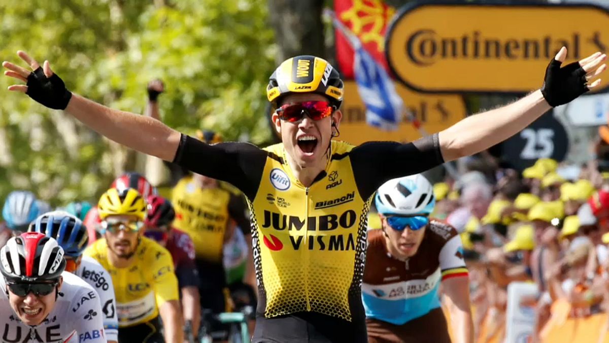 Tour de France, decima tappa: Van Aert beffa Viviani, Alaphilippe tiene