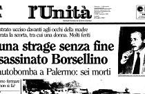 Prima pagina Unità - 20 luglio 1992