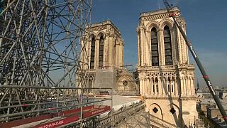 Full extent of damage to Notre-Dame seen during minister's visit