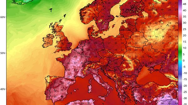 Temperaturas previstas para el miércoles Temperaturas previstas para el miércoles