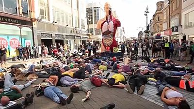 Arrecian las protestas en Londres contra el cambio climático 