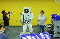 Watch: LEGO celebrate moon-landing with life-sized model astronaut