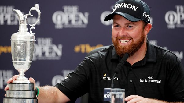 La gioia incontenibile di Shane Lowry. La gioia incontenibile di Shane Lowry.