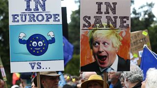 Protesters have marched through the capital in protest at Boris Johnson becoming prime minister