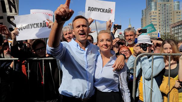 Mosca in piazza con l'oppositore Navalny Mosca in piazza con l'oppositore Navalny