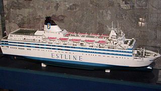A model of the MS Estonia at the maritime museum of Tallinn