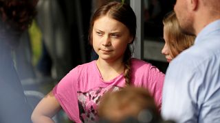 Greta Thunberg arrives to attend a "Fridays for Future" protest, claiming for urgent measures to combat climate change, in Berlin, Germany, July 19