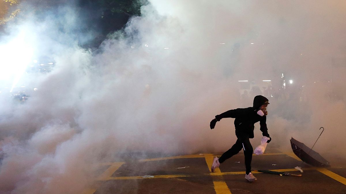 Hong Kong's Chief Executive Carrie Lam condemns Sunday's violent clashes