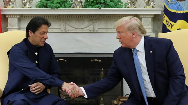 عمران خان و دونالد ترامپ در کاخ سفید عمران خان و دونالد ترامپ در کاخ سفید