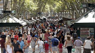 Tourists on Las Ramblas