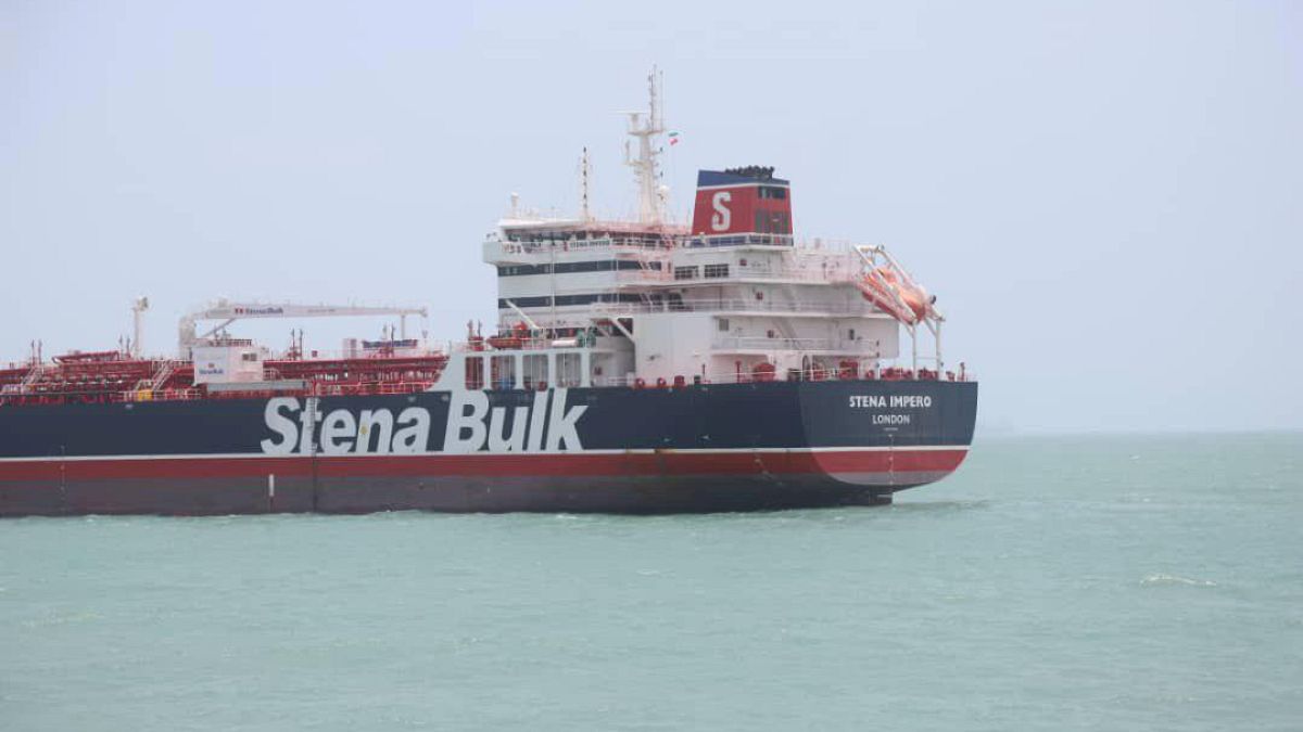 الناقلة البريطانية ستينا إمبيرو في ميناء بندر عباس يوم 20 يوليو تموز 2019