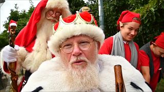 Watch: Lost? More than 150 Father Christmases gather for the World Santa Claus Congress