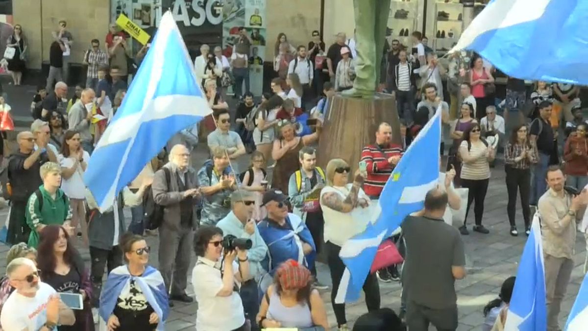 Watch: Anti-Boris Johnson and pro-independence protest held in Glasgow
