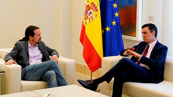 Pablo Iglesias e Pedro Sanchez continuam à procura de consenso para governar Pablo Iglesias e Pedro Sanchez continuam à procura de consenso para governar