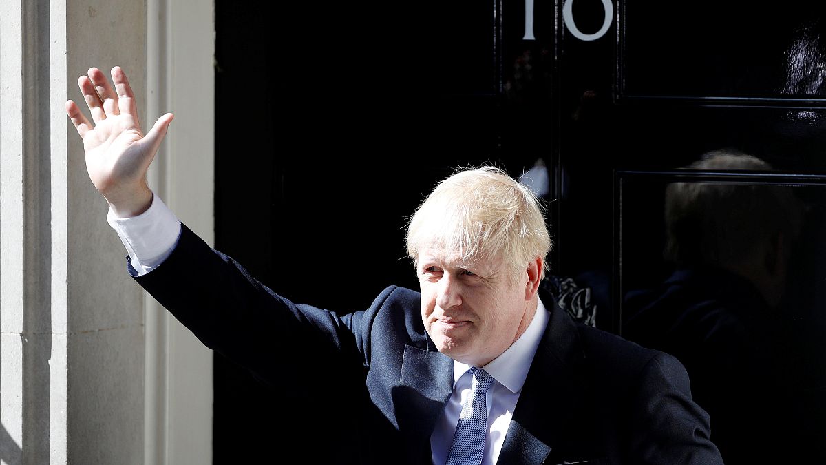 Britain's new Prime Minister, Boris Johnson, enters Downing Street, in London, Britain July 24, 2019.