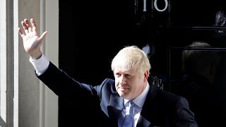 Britain's new Prime Minister, Boris Johnson, enters Downing Street, in London, Britain July 24, 2019.