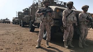 أفراد من القوات المسلحة الإماراتية في المخا يوم 6 مارس آذار 2018