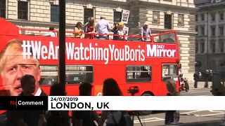 Manifestations à Londres après l'élection de Boris Johnson