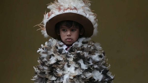 Watch: Parade of plumed Paraguayans celebrate their patron saint Watch: Parade of plumed Paraguayans celebrate their patron saint